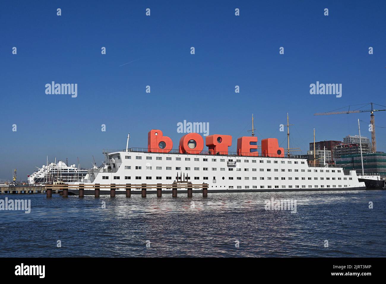 Netherlands, Amsterdam building of the Amstel Botel, a unique 3star hotel with rooms on board