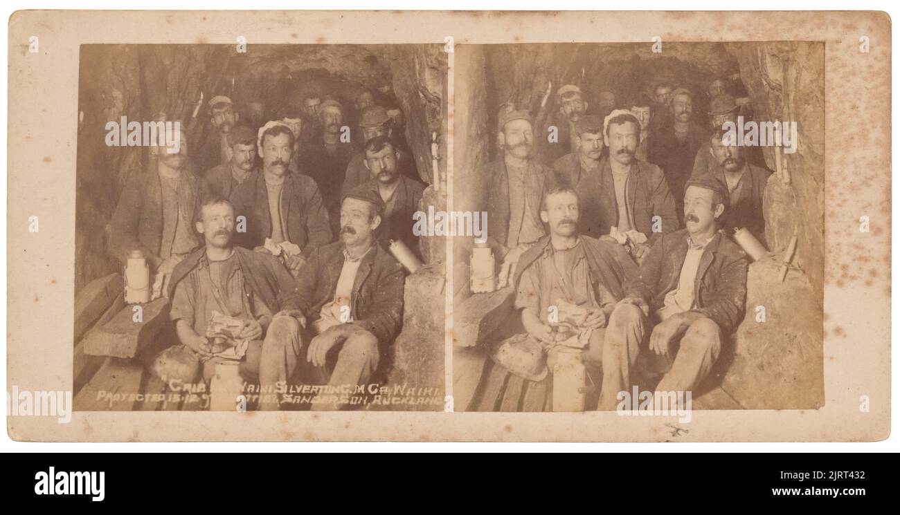Tea break underground, New Zealand, by Beattie & Sanderson Stock Photo