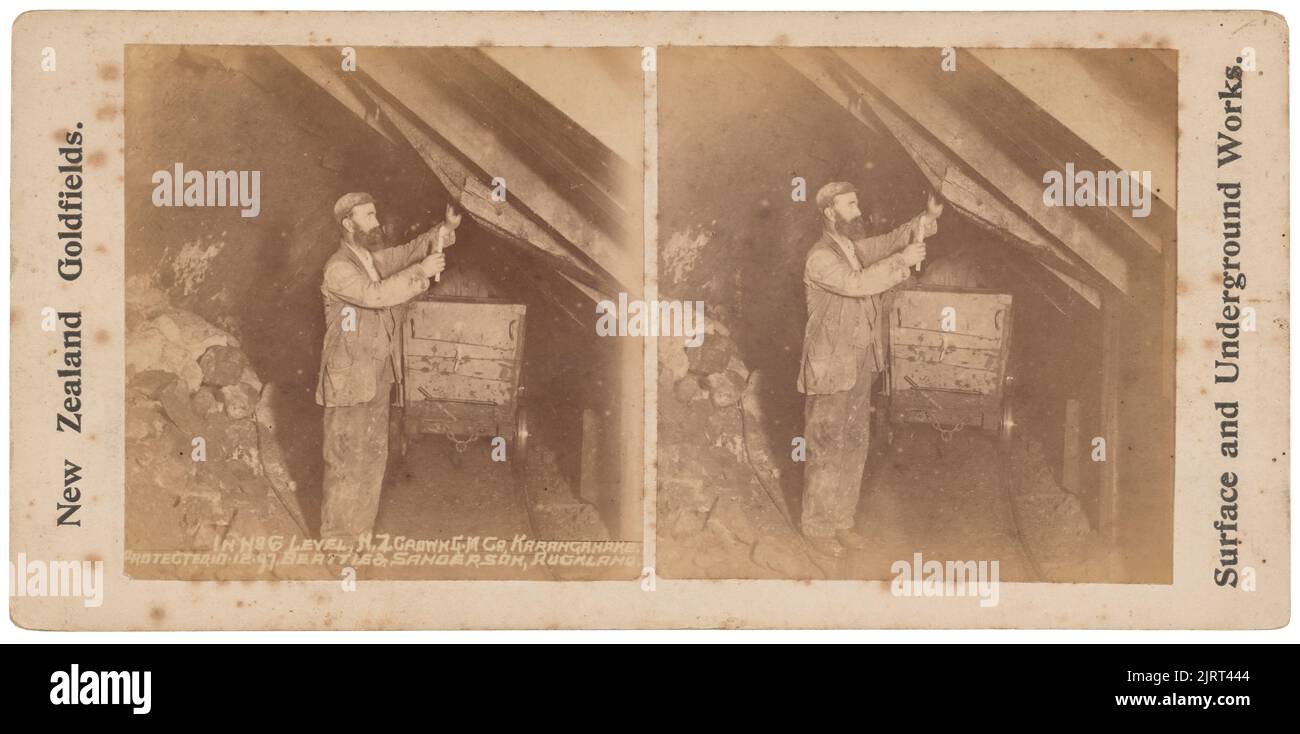 New Zealand a gold mine and railtrack 1910's OLD PHOTO | UK