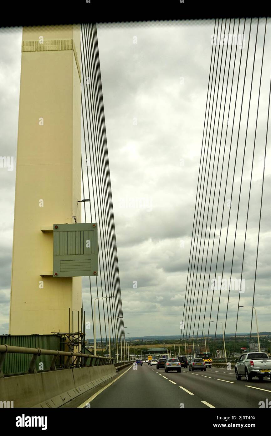 Queen Elizabeth II Bridge known as the Dartford Crossing Stock Photo