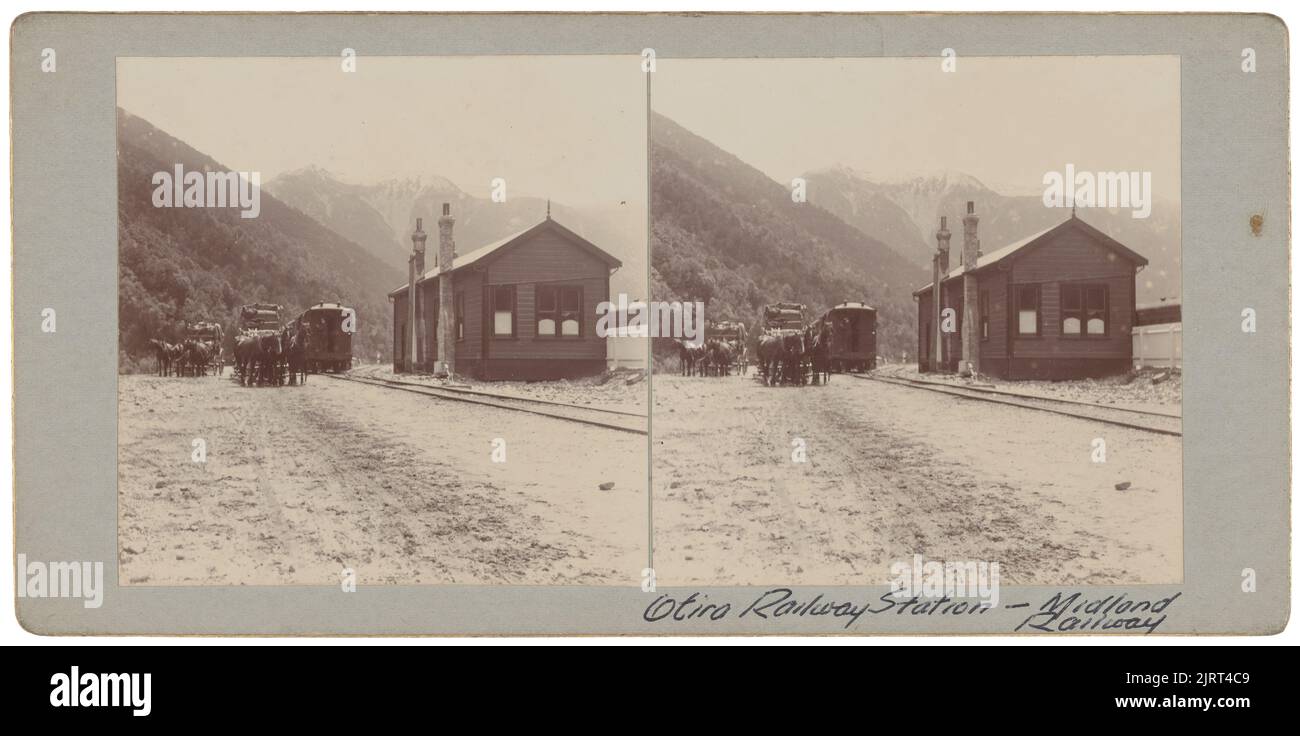 Otira railway station, circa 1906, Otira, maker unknown Stock Photo Alamy