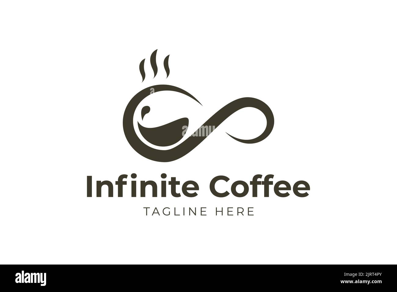 A logo of a coffee cup in an infinity sign - great for a coffee shop ...