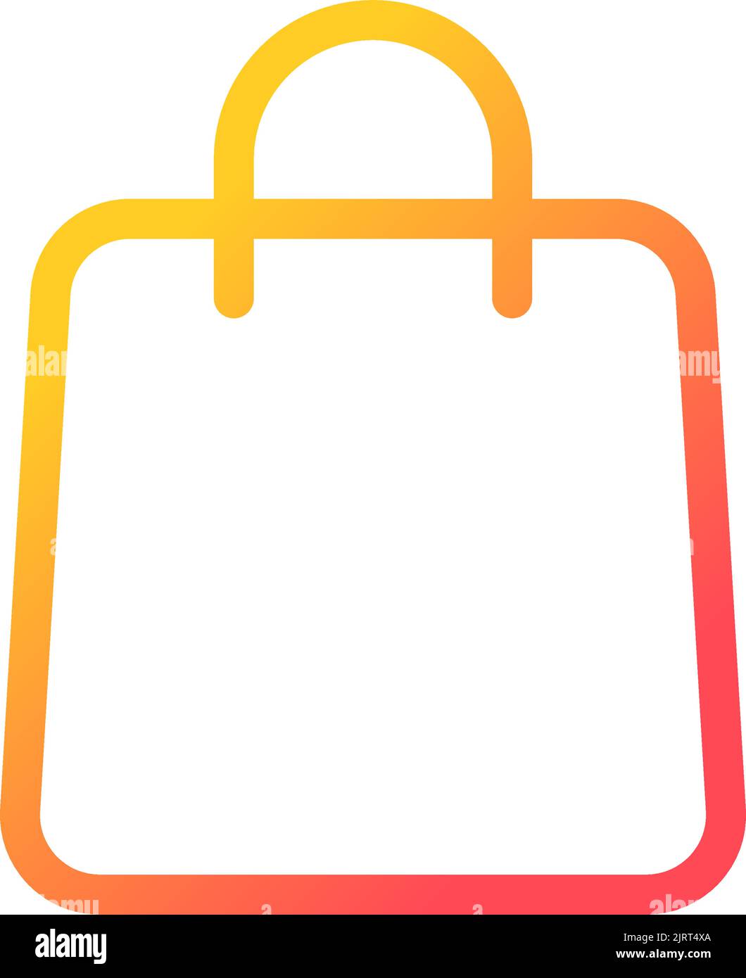 Shopping bag pixel perfect gradient linear ui icon Stock Vector