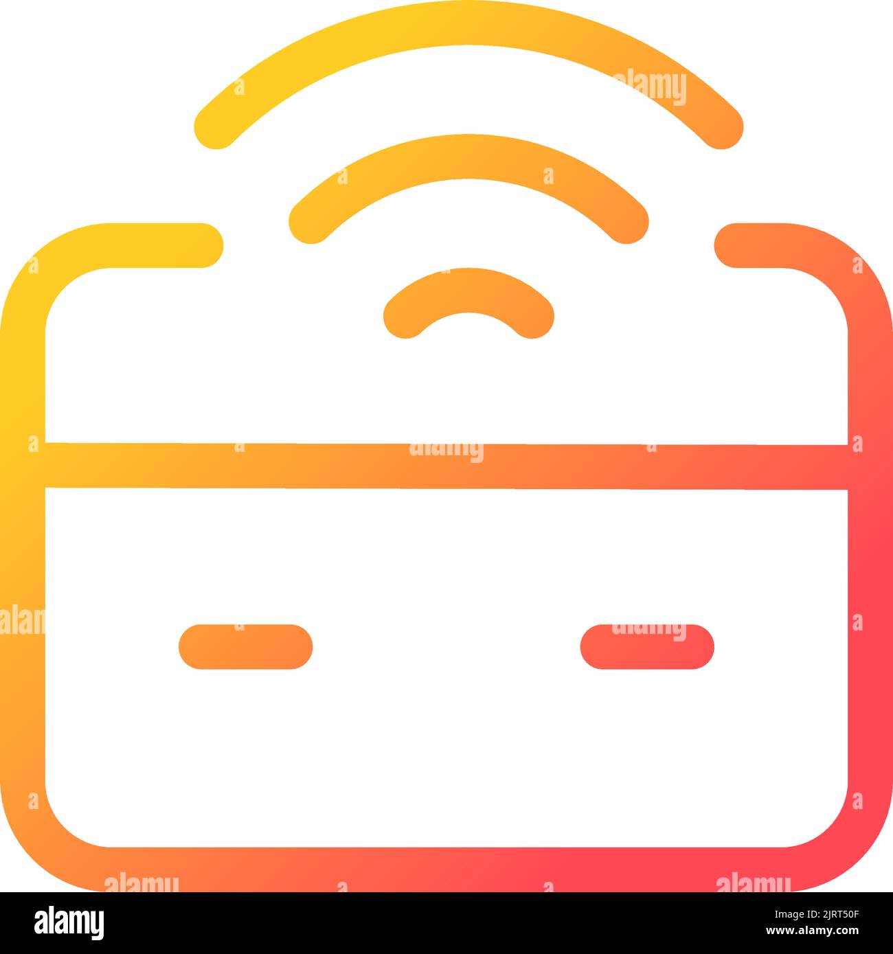 Wireless transfer money pixel perfect gradient linear ui icon Stock Vector