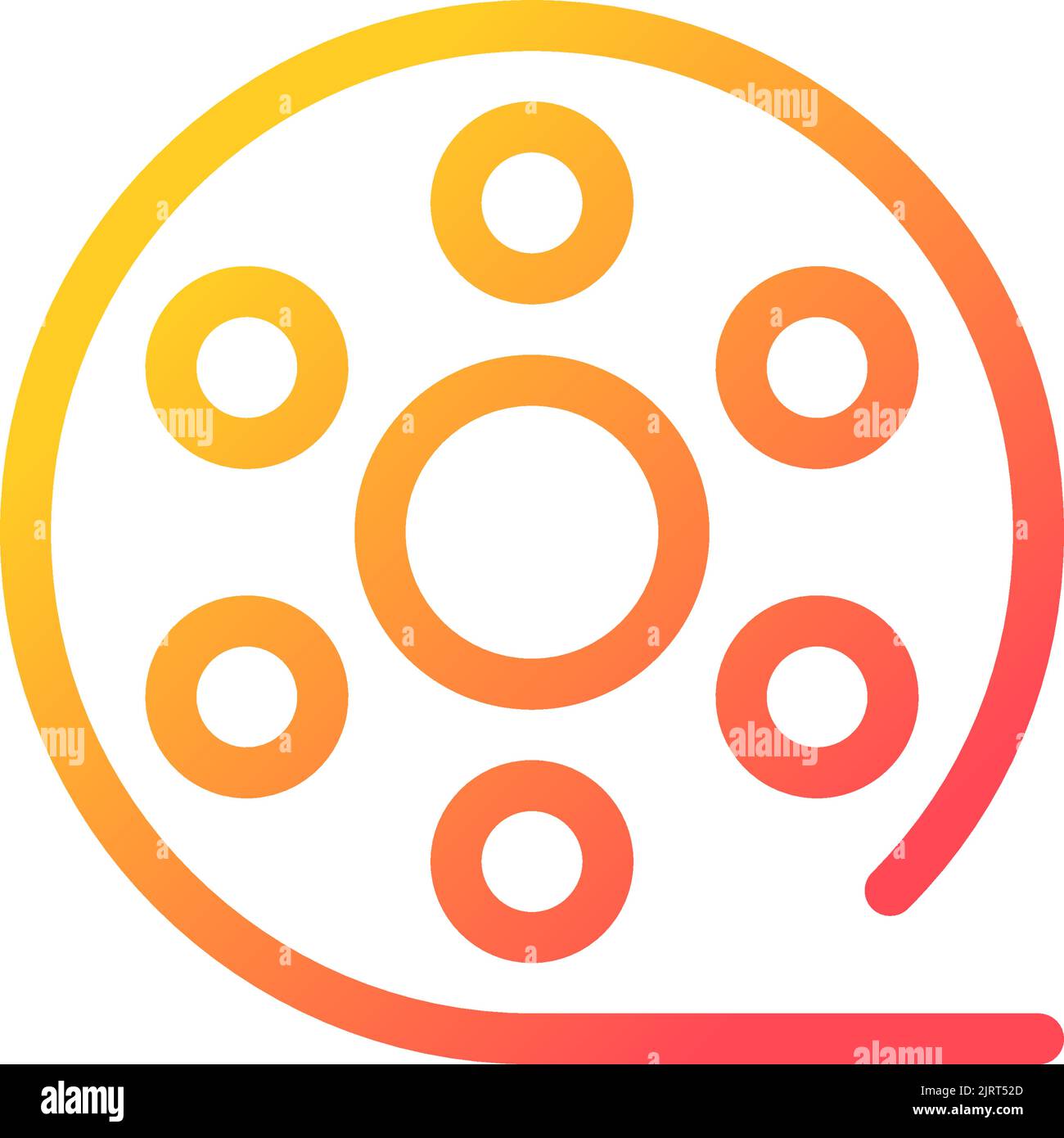 Film reel pixel perfect gradient linear ui icon Stock Vector Image ...
