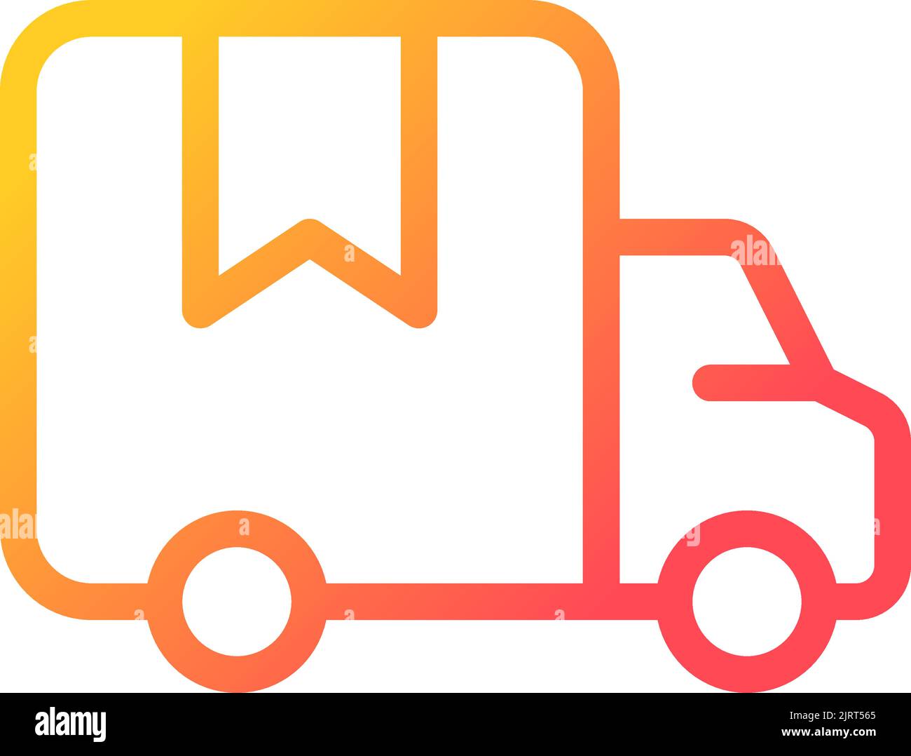 Delivery truck pixel perfect gradient linear ui icon Stock Vector