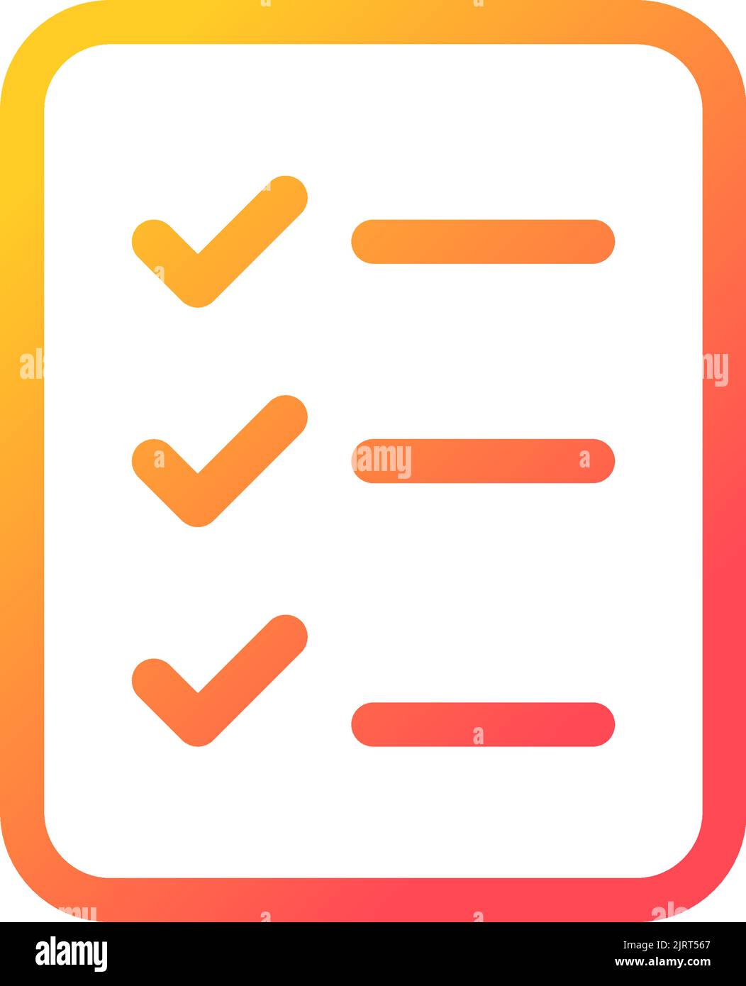 Shopping list pixel perfect gradient linear ui icon Stock Vector