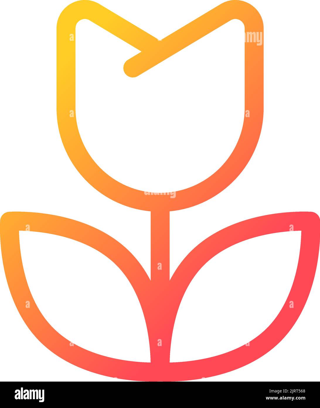 Flower pixel perfect gradient linear ui icon Stock Vector