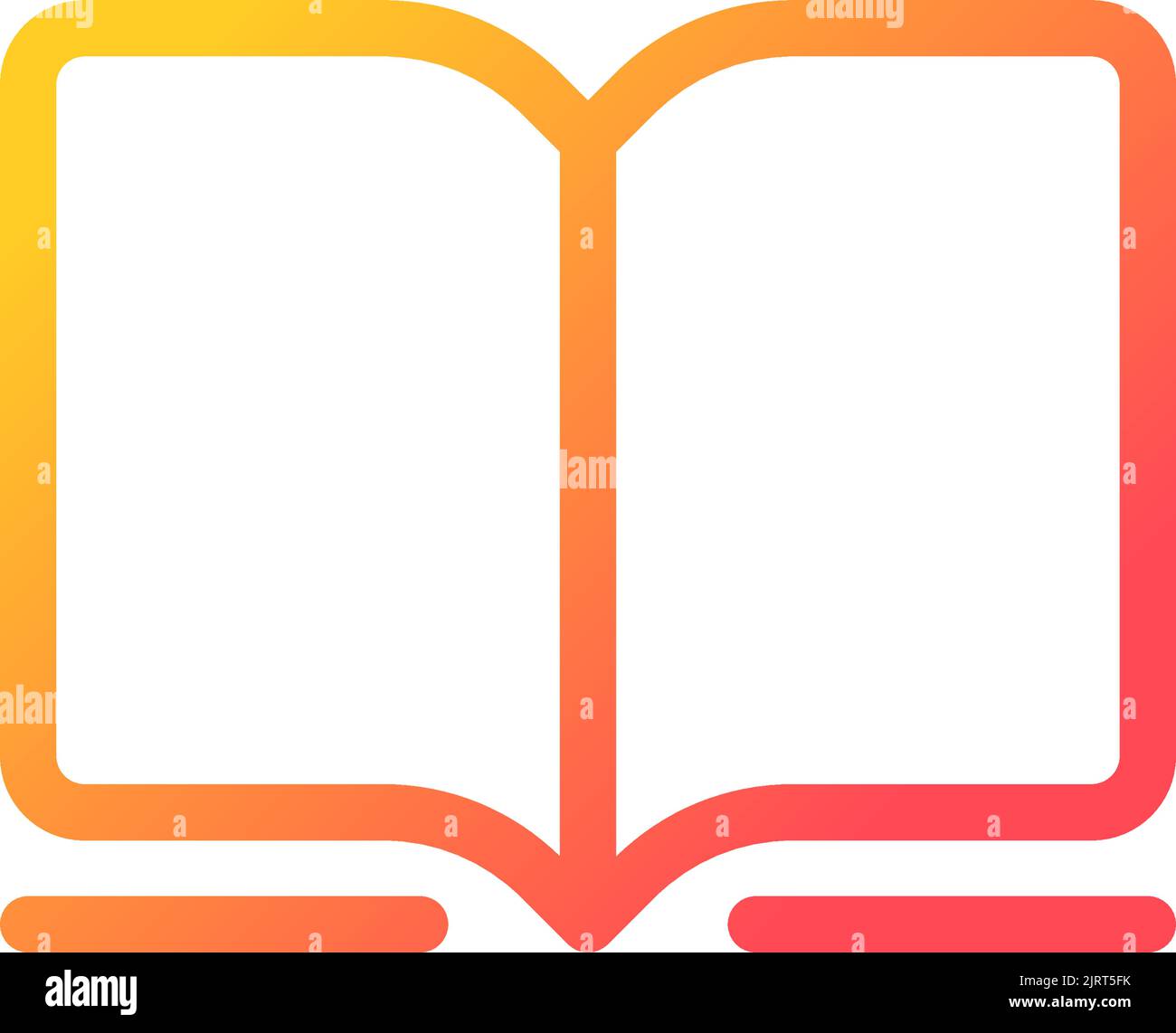 Book pixel perfect gradient linear ui icon Stock Vector