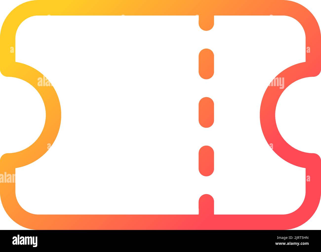Coupon pixel perfect gradient linear ui icon Stock Vector