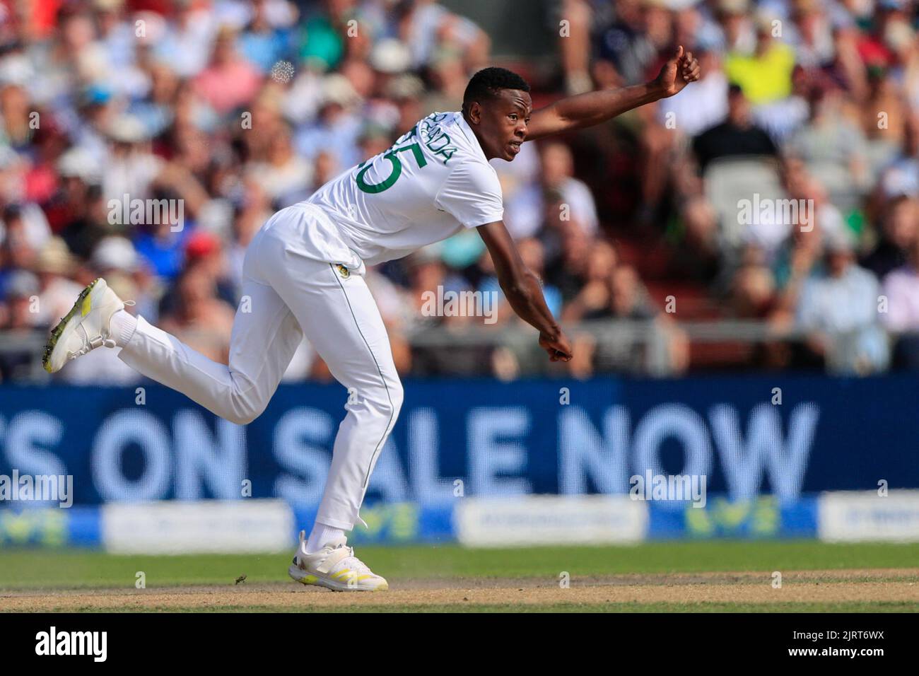 Kagiso Rabada of South Africa in bowling action during the 2nd ...