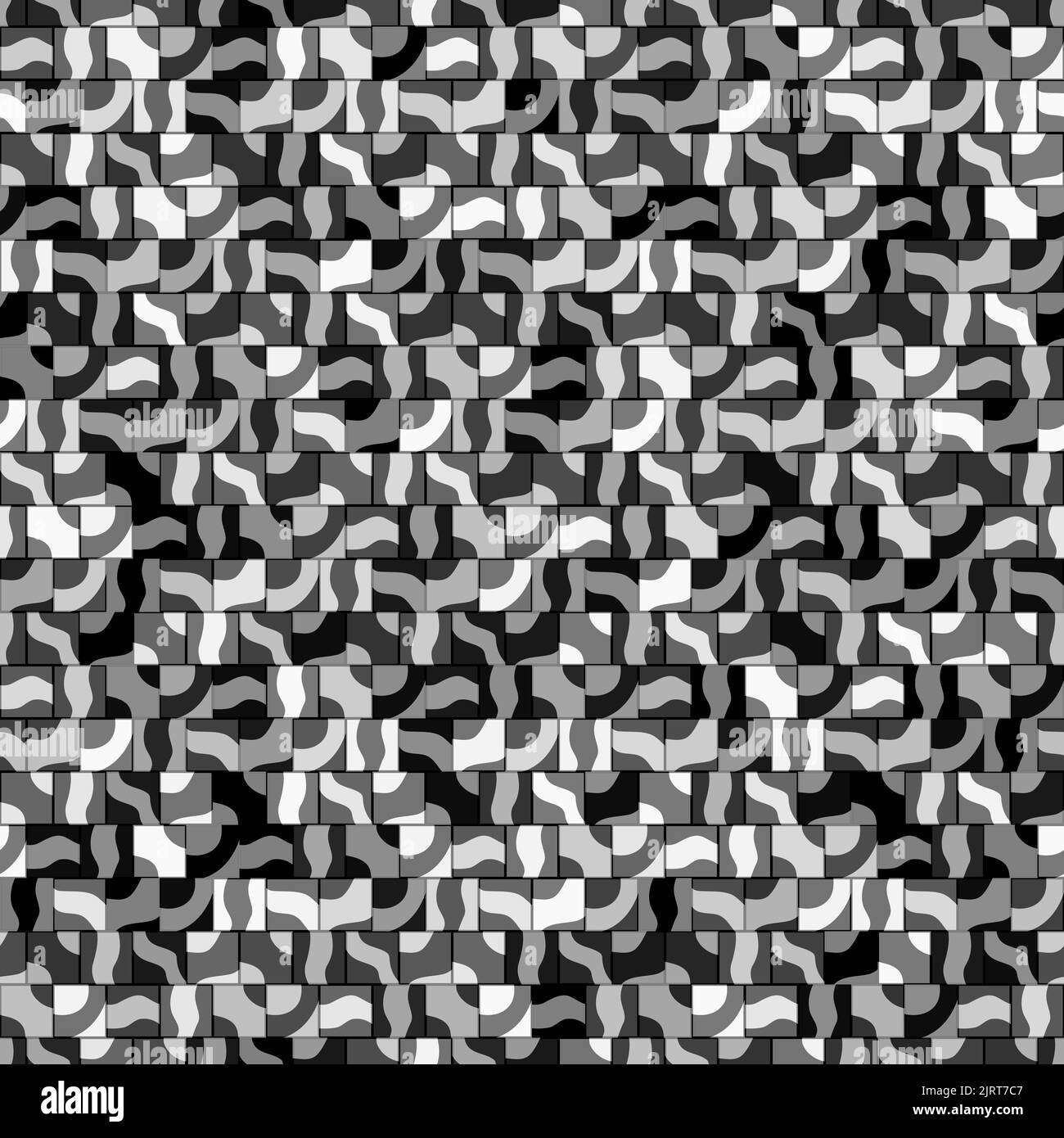 Seamless monochrome colorless digital fashion camouflage pattern print Stock Vector