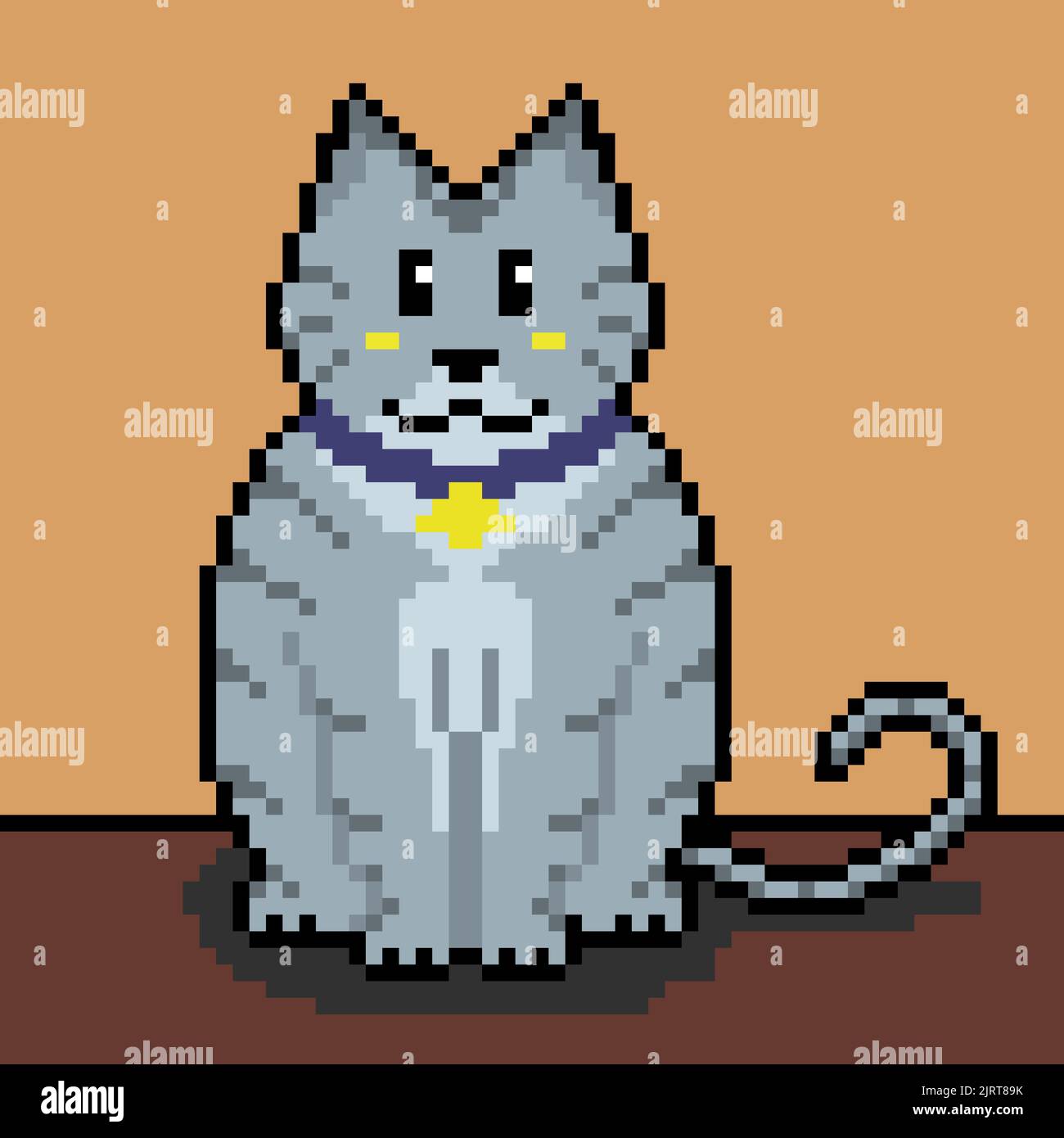 Siamese Cat Pixel Art – BRIK