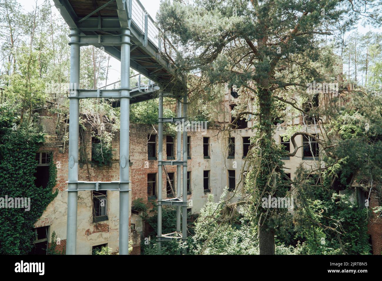 An abandoned sanatorium in Beelitz, Brandenburg Stock Photo