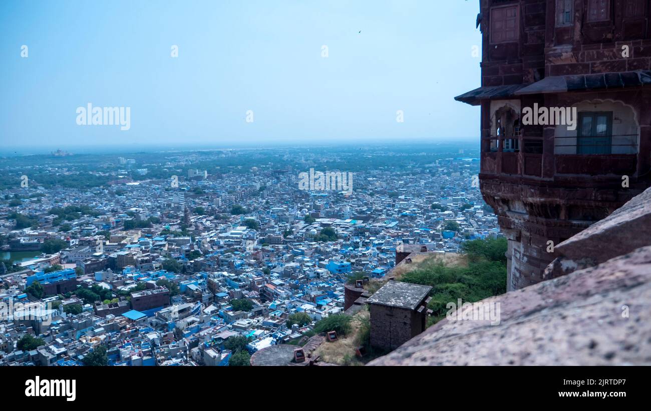 Aerial top view of Jodhpur city in Rajasthan India Stock Photo Alamy