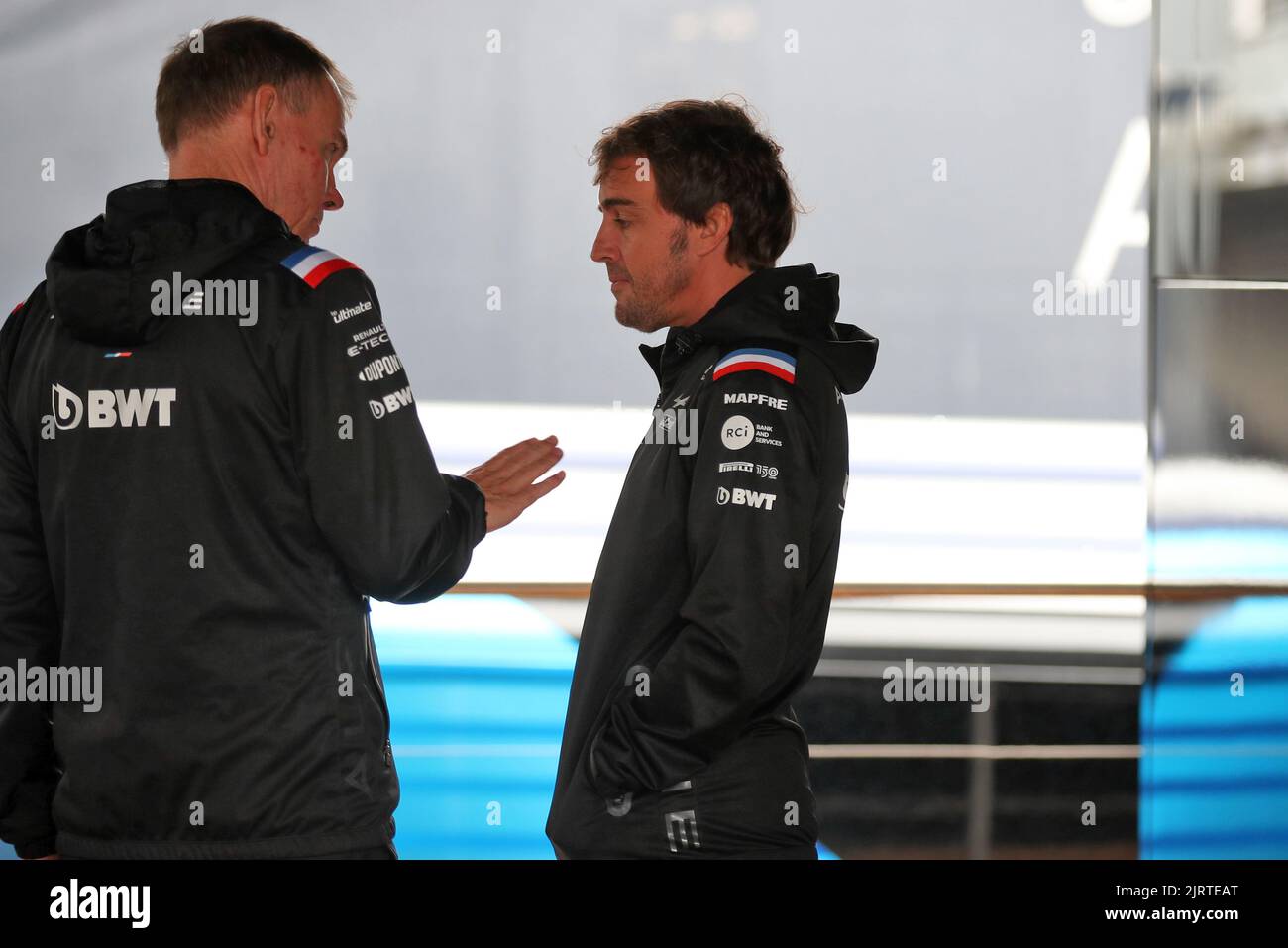 Spa Francorchamps, Belgium. 26th Aug, 2022. (L to R) Alan Permane (GBR) Alpine F1 Team