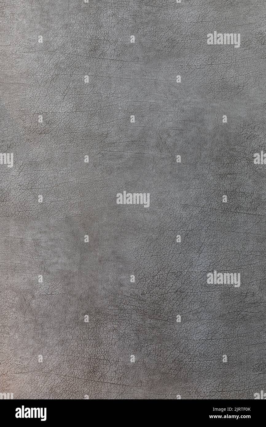 Gray leather texture on the wall. The background Stock Photo