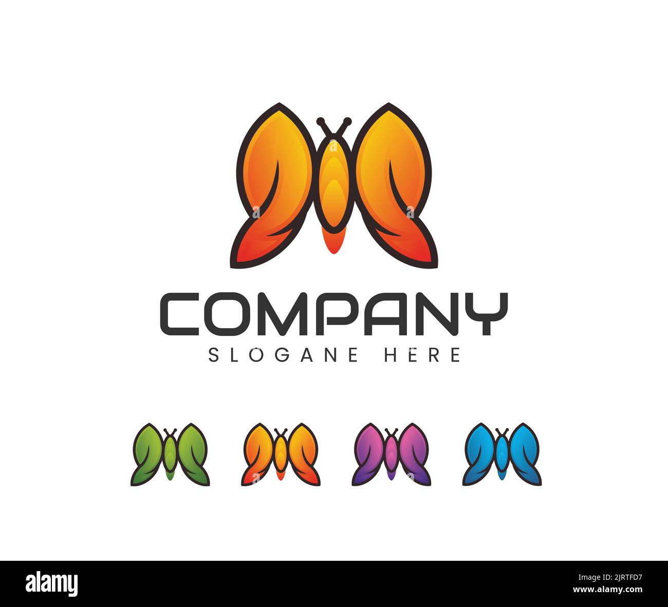 Colorful bird vector logo design with modern style, illustration ...