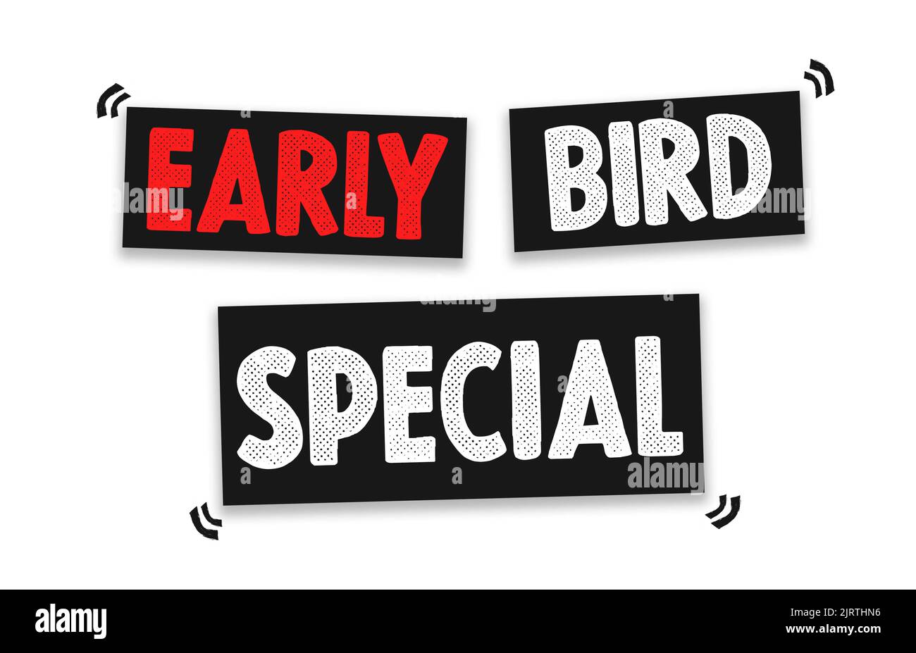 Early Bird Special - customer offer Stock Photo