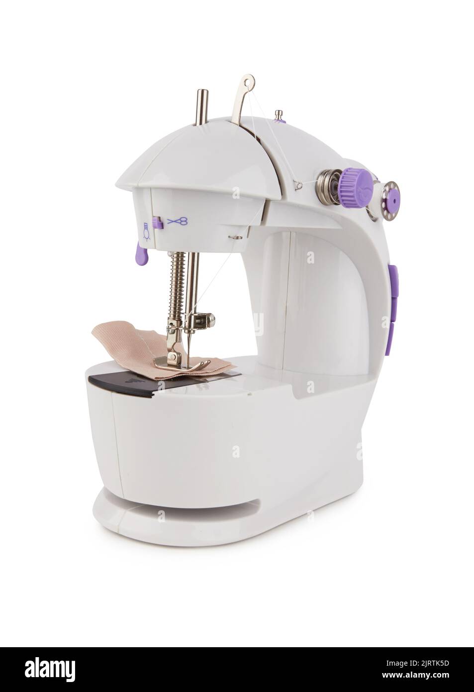 Sewing machine isolated on a white background Stock Photo - Alamy