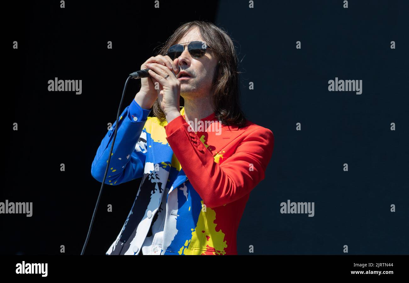 Primal Scream opening Victorious Festival 2022. Southsea Common. 26 August 2022. Credit: Alamy Live News/Charlie Raven Stock Photo