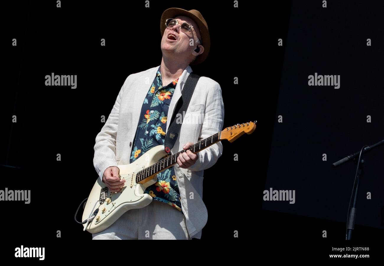 Primal Scream opening Victorious Festival 2022. Southsea Common. 26 August 2022. Credit: Alamy Live News/Charlie Raven Stock Photo