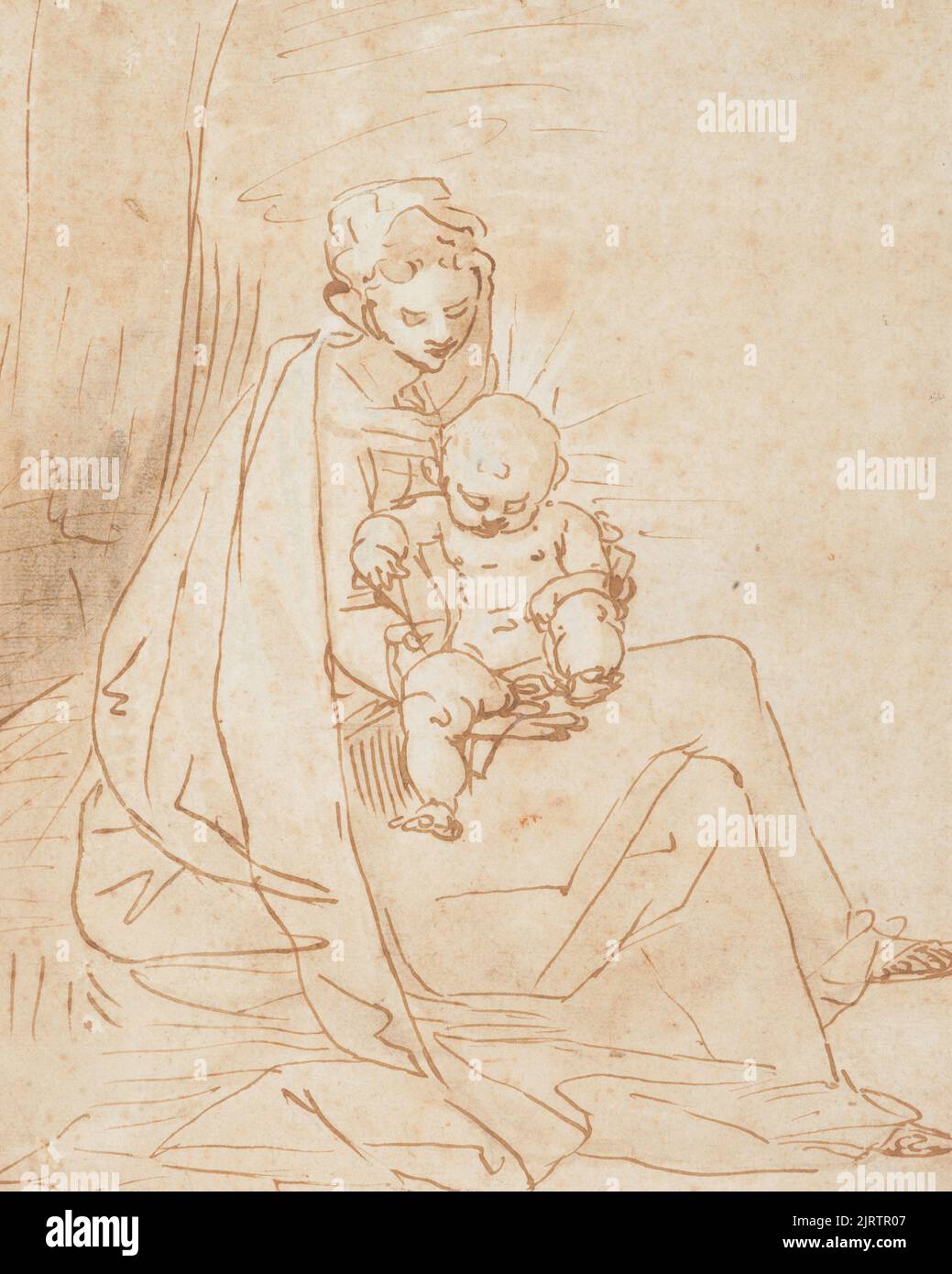 Madonna and Child seated under a tree, mid16th century, by Luca