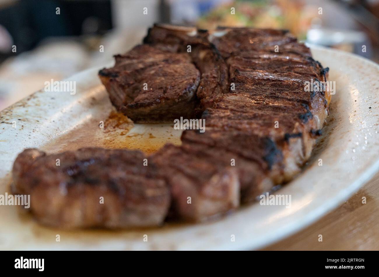 New York, New York, USA. 25th Aug, 2022. Porterhouse steak by Benjamin