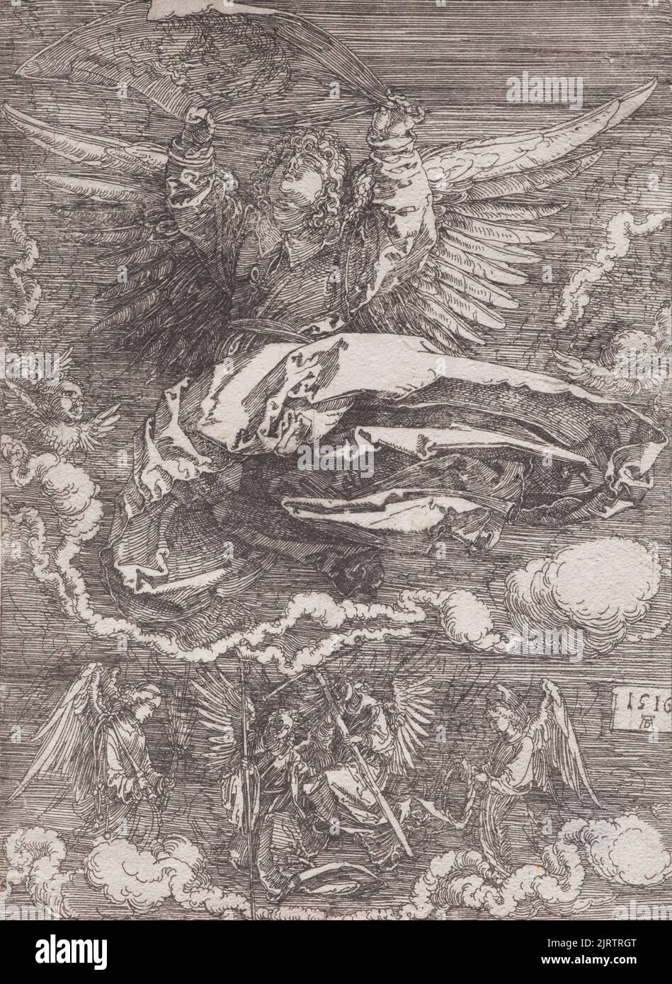 The Sudarium held by one angel, 1516, by Albrecht Dürer. Gift of Dr and