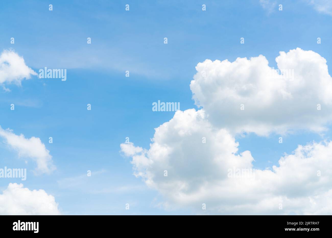 Beautiful blue sky and white cumulus clouds abstract background ...