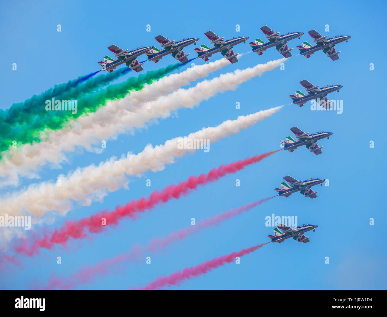 The Frecce Tricolori the Italian airforce display team, Royal International Air Tattoo 2022 Stock Photo