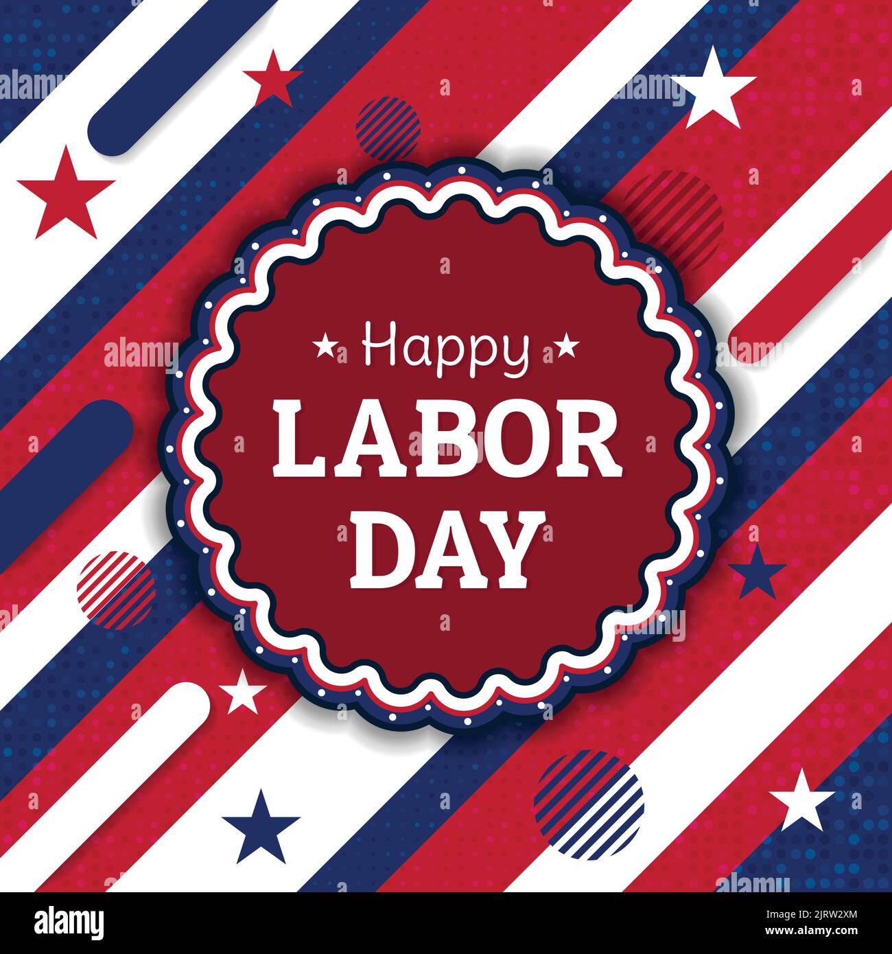 Happy Labor Day USA Typography Vector Poster Illustration. September 5