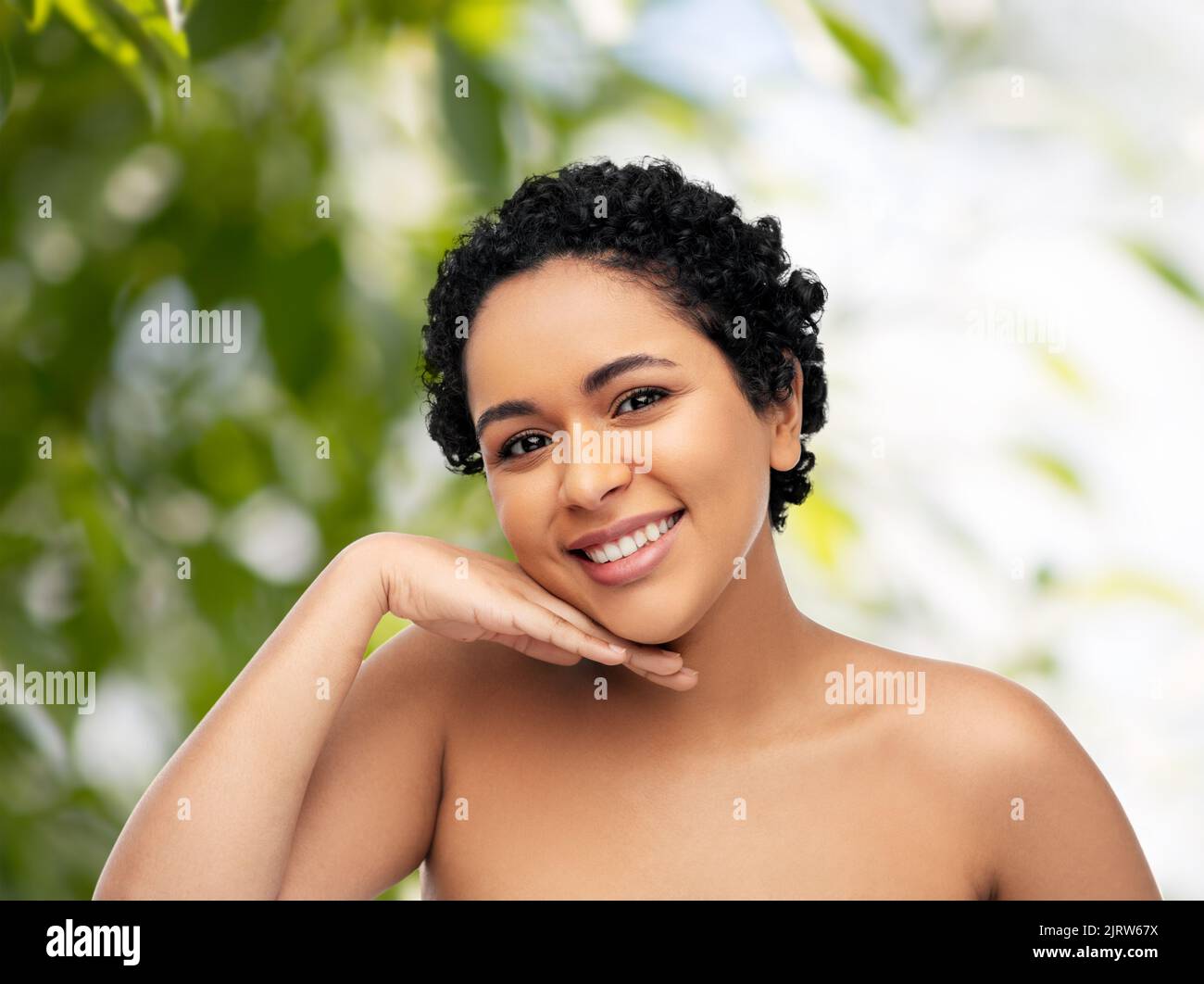 portrait of young african american woman Stock Photo