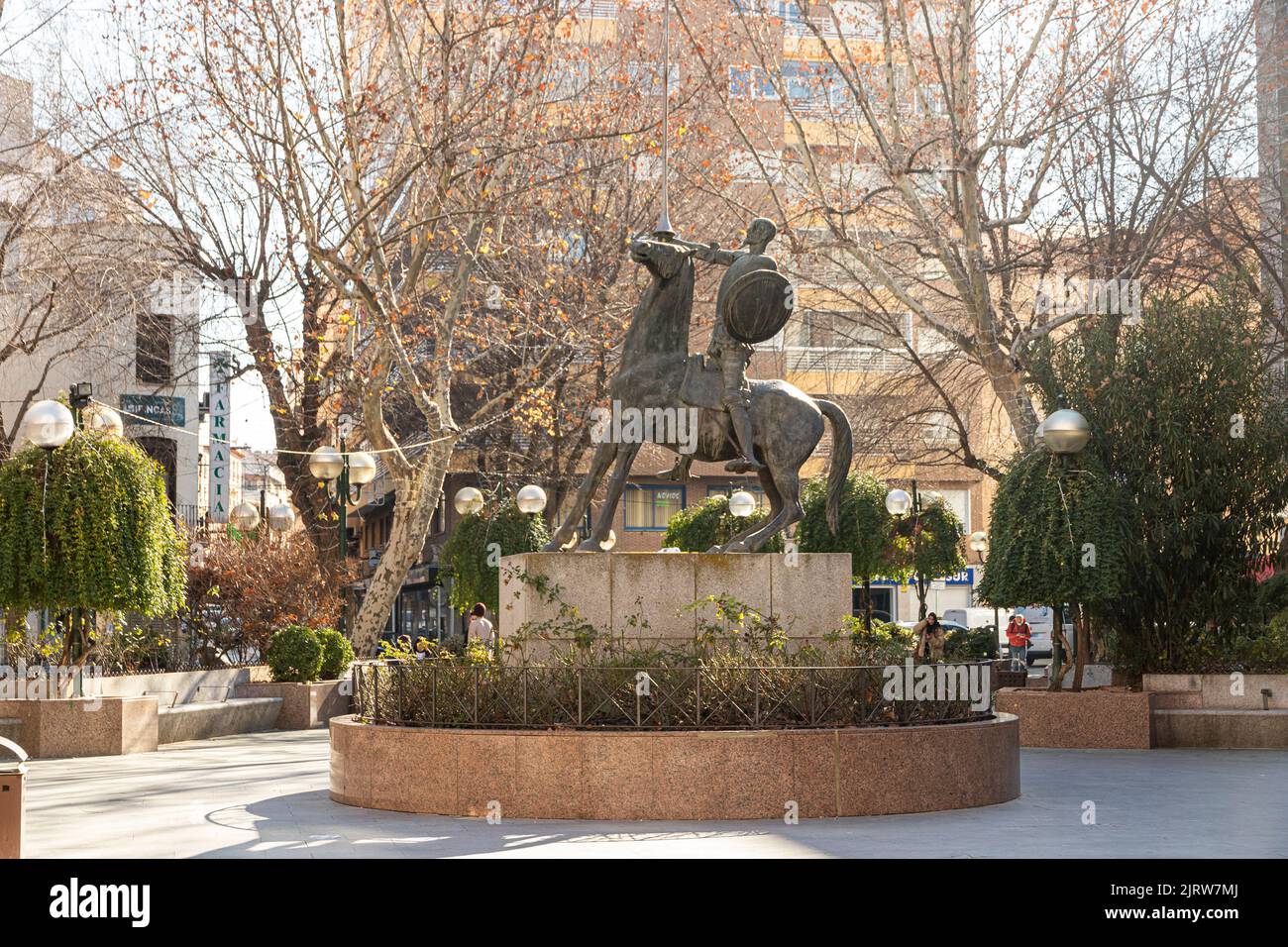 Ciudad Real, Spain. Monument to Don Quijote de la Mancha, or Alonso