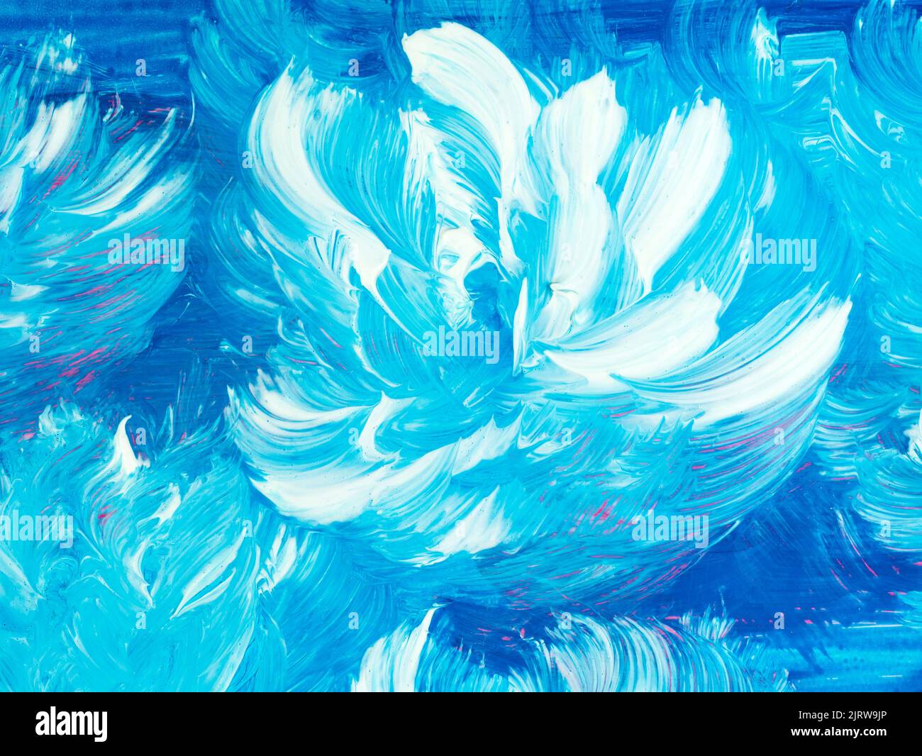 Abstract painting blue flowers, original hand drawn, impressionism style,  brush texture, art background. Modern art. Contemporary art Stock Photo -  Alamy, image size:1300x1066