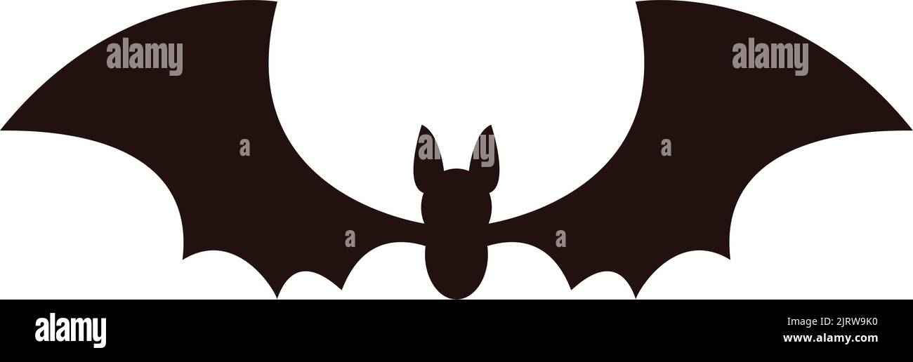 halloween bat flying silhouette style Stock Vector Image & Art - Alamy