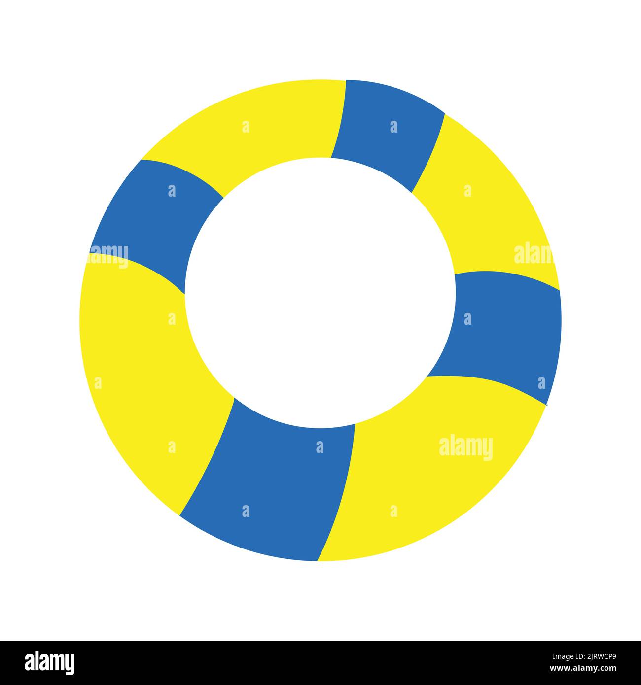 cute of lifebuoy on cartoon version,vector illustration Stock Vector