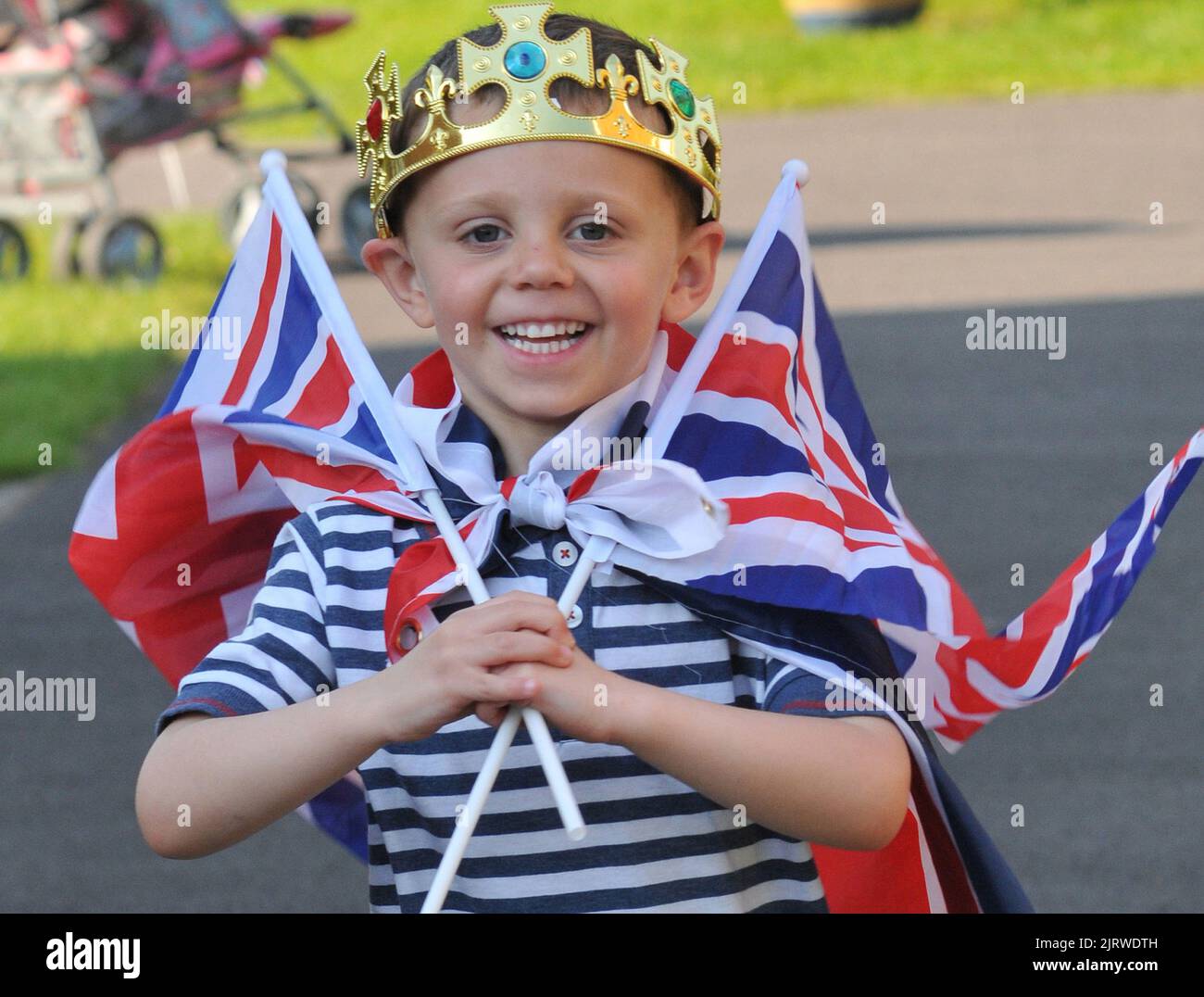 4 YEAR OLD ADAM VINCENT FROM PORTCHESTER, HAMPSHIRE HAVING THE TIME OF
