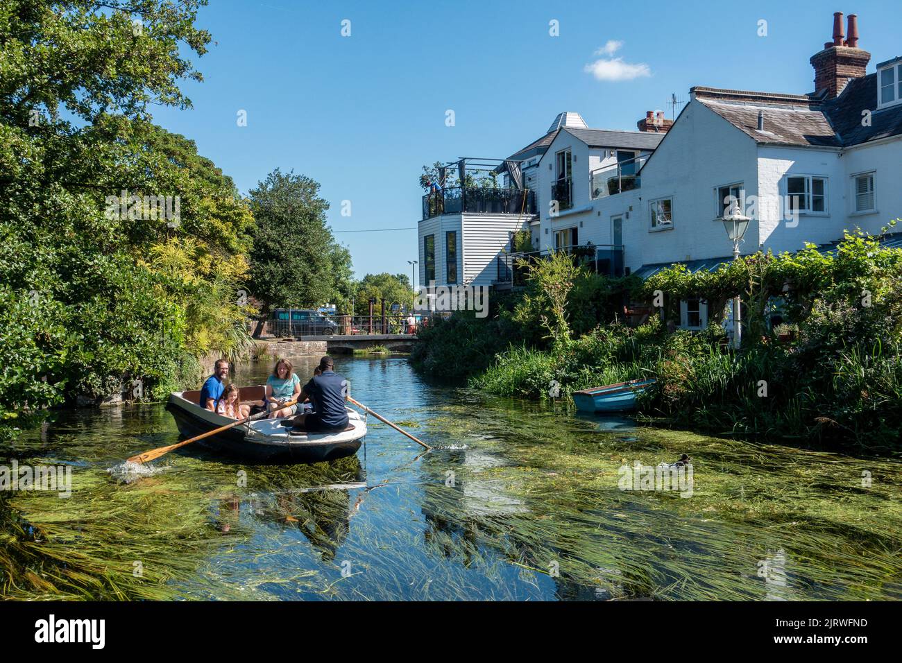 River Tour,Rowing Boat,River Stour,Canterbury,Kent,England Stock Photo