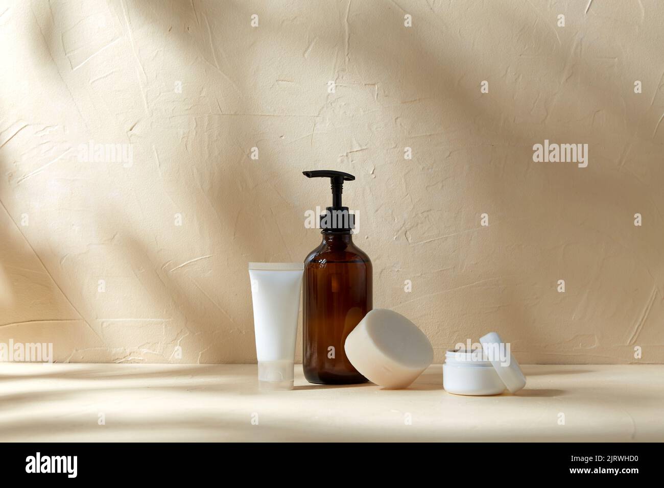 shower gel, soap, moisturizer and body scrub Stock Photo Alamy