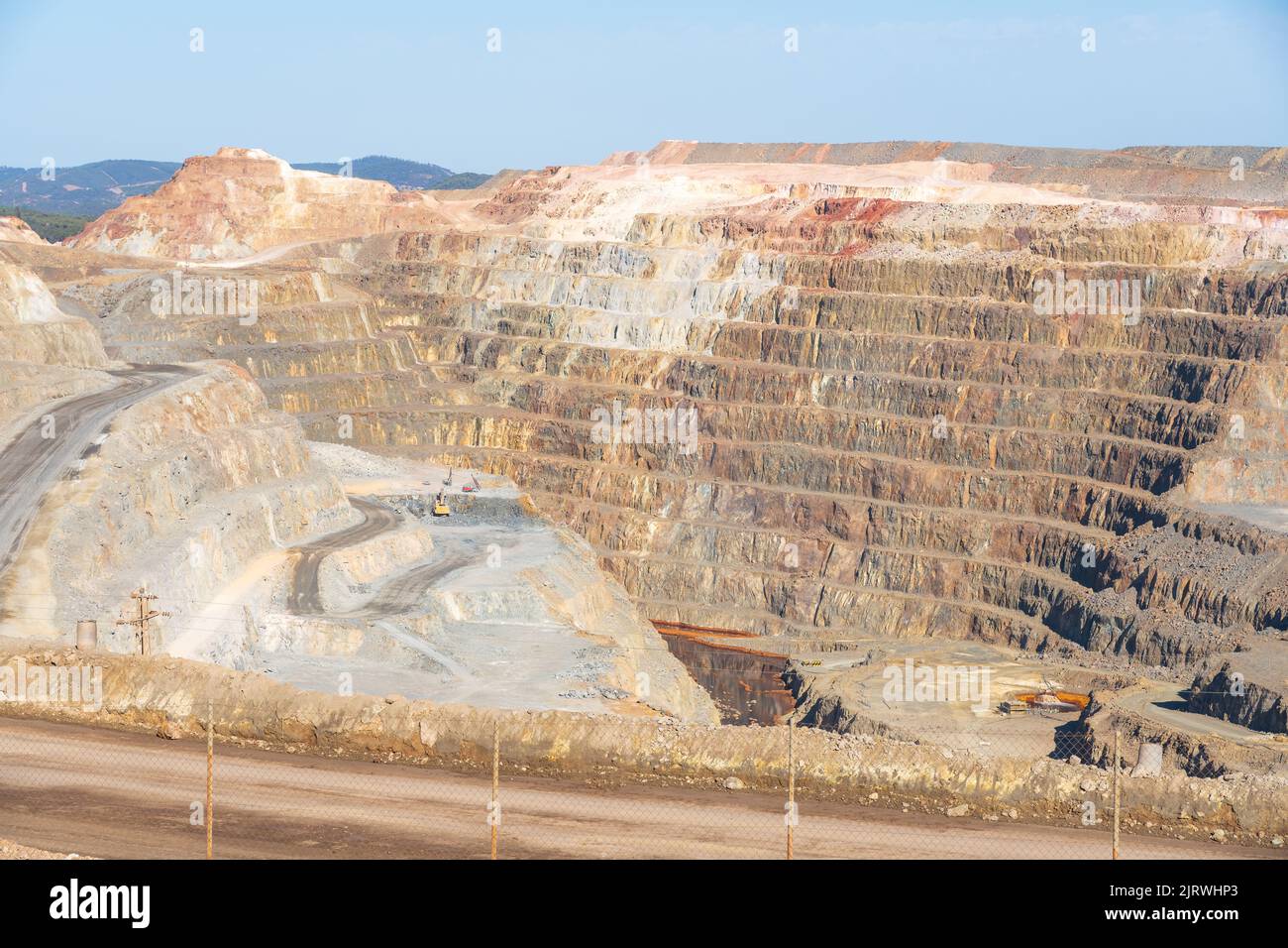 Riotinto mines in Huelva, Spain, openpit mining of iron ore. Massive