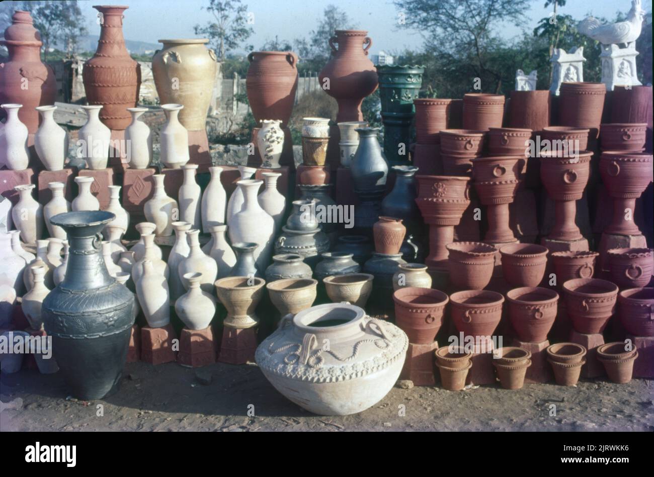 Pottery of different kinds and Shapes, India Stock Photo Alamy