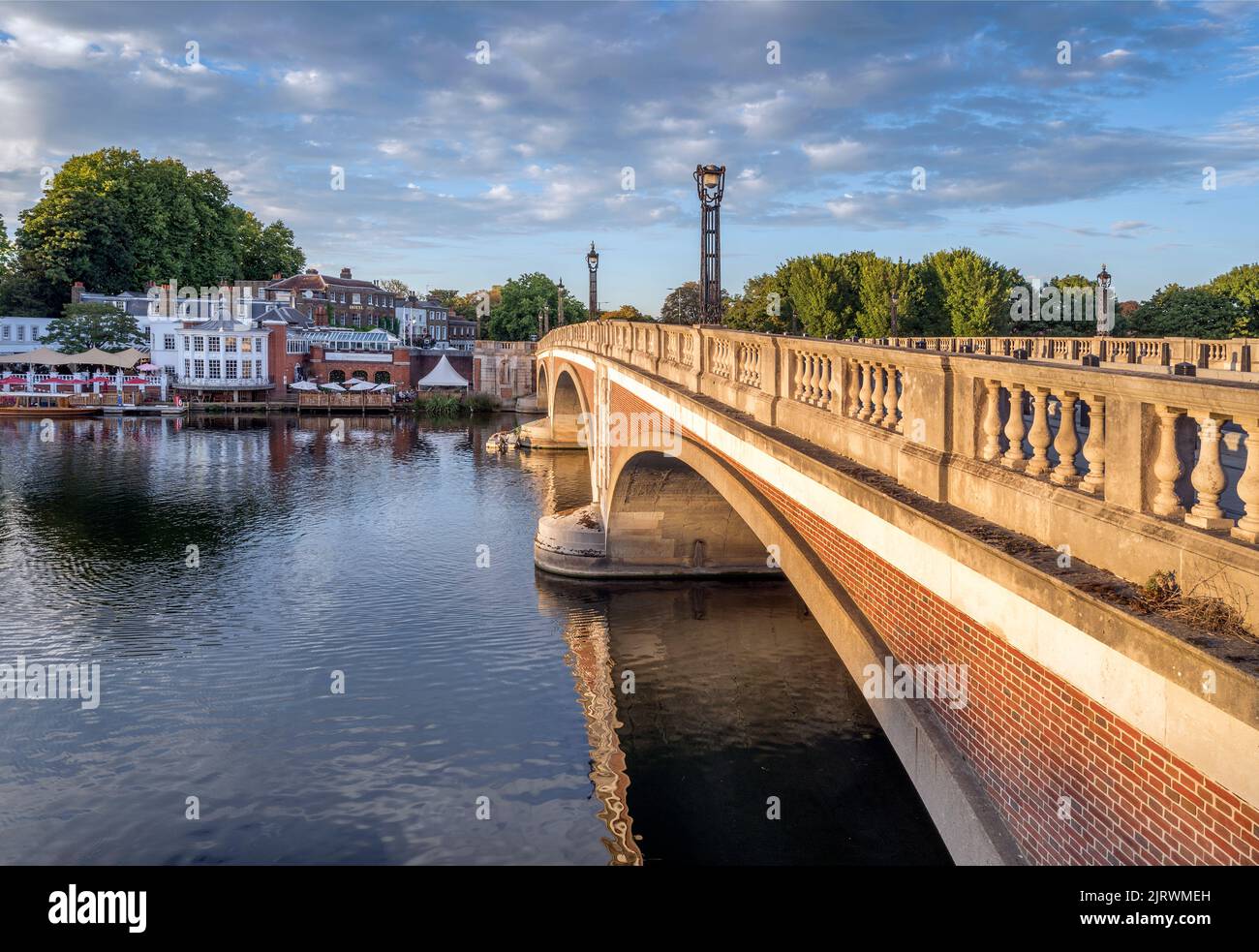 Bridge at Hampton Court Palace near London  in Surrey England Stock Photo