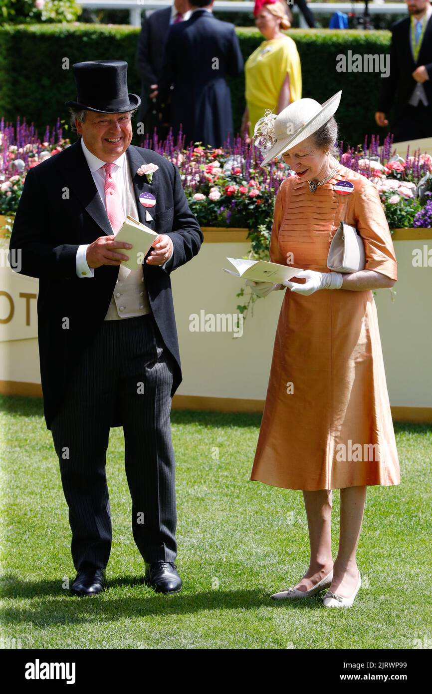 Ascot, UK. 25th Aug, 2022. Princess Anne and husband Sir Timothy Laurence attend Royal Ascot 2022family Credit: Independent Photo Agency/Alamy Live News Stock Photo