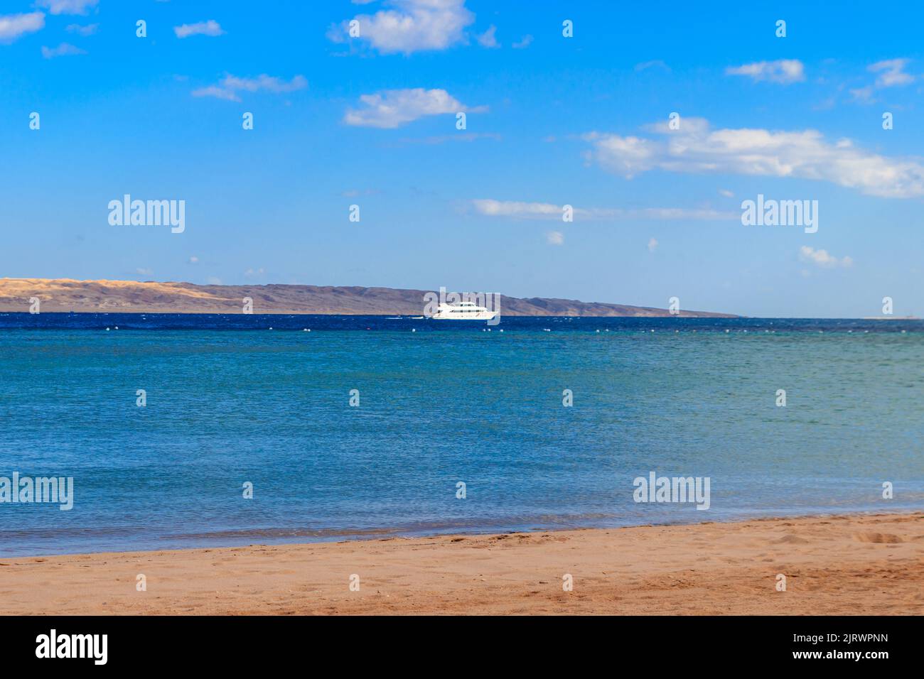 White yacht sailing in Red sea, Egypt Stock Photo - Alamy
