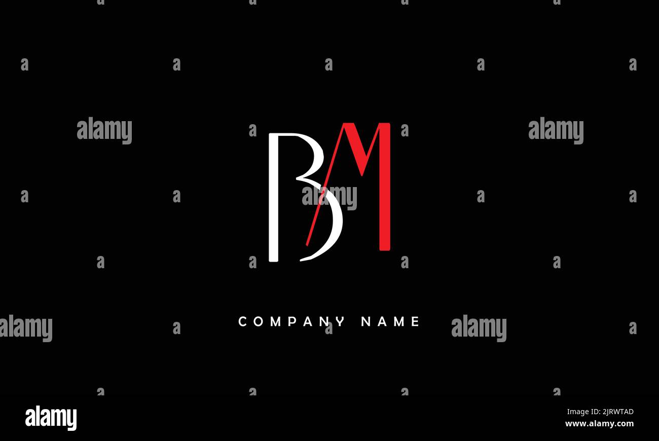 BM, MB Abstract Letters Logo Monogram Stock Vector