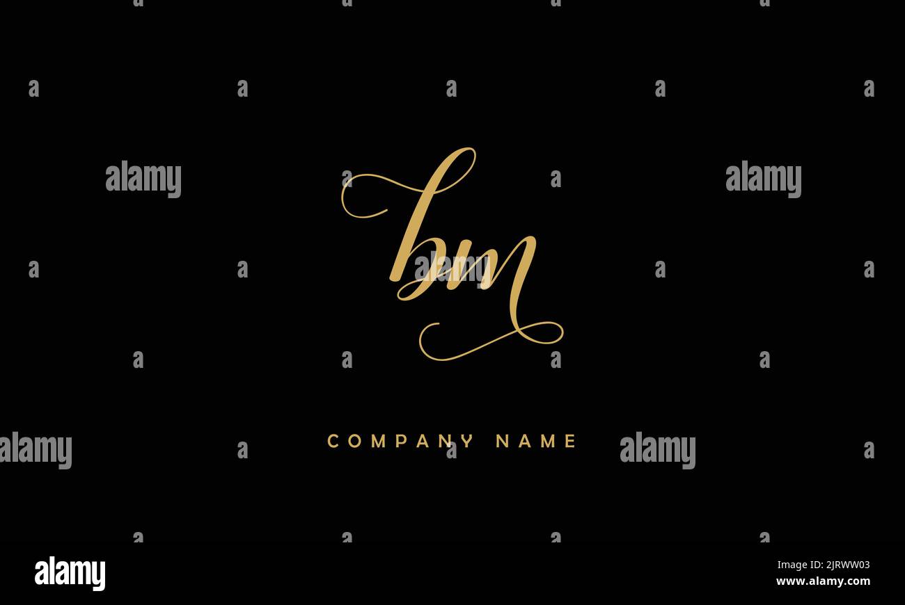 BM, MB Abstract Letters Logo Monogram Stock Vector