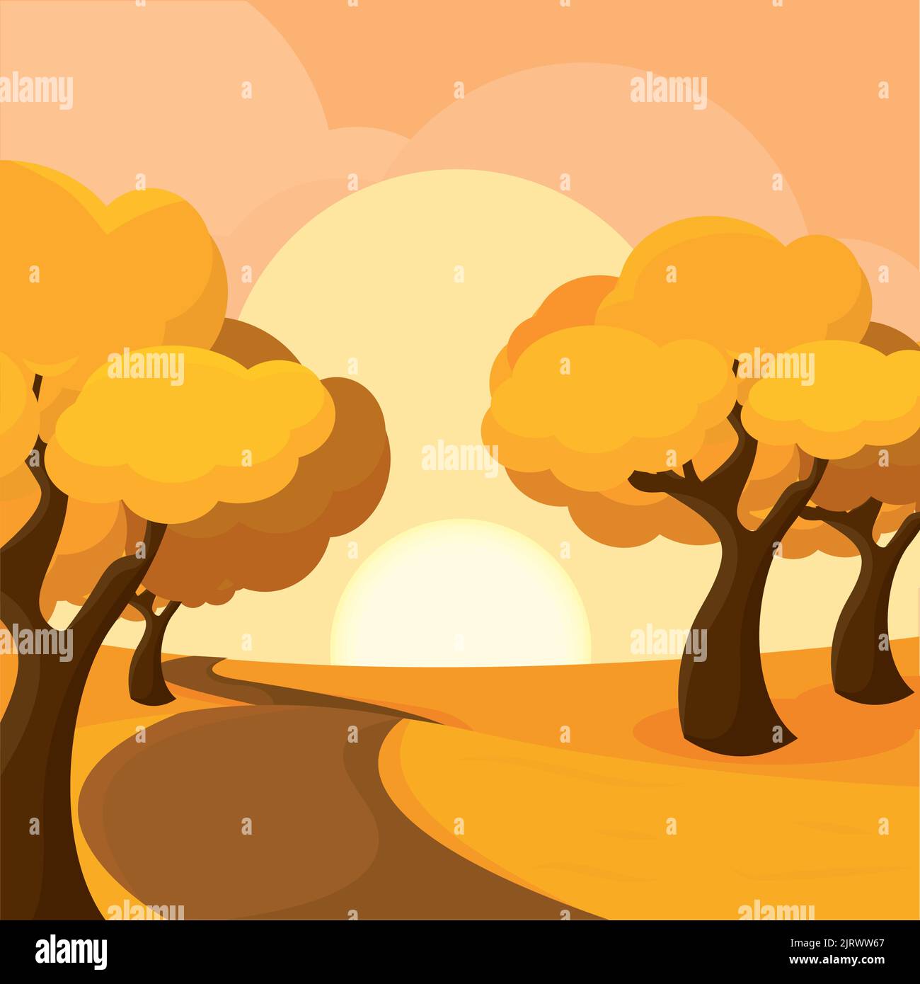 Background trees autumn vector illustration Stock Vector Image & Art ...