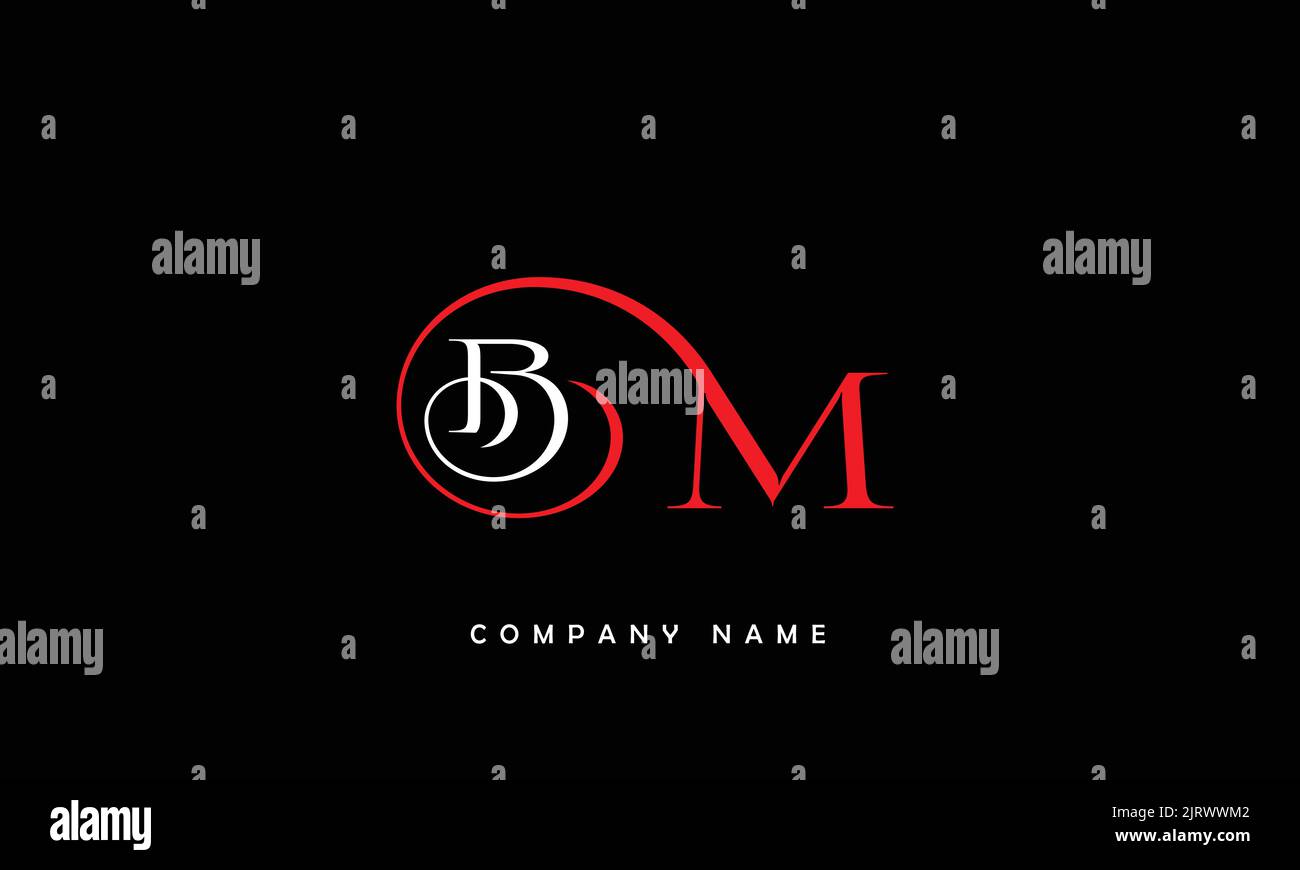 BM, MB Abstract Letters Logo Monogram Stock Vector