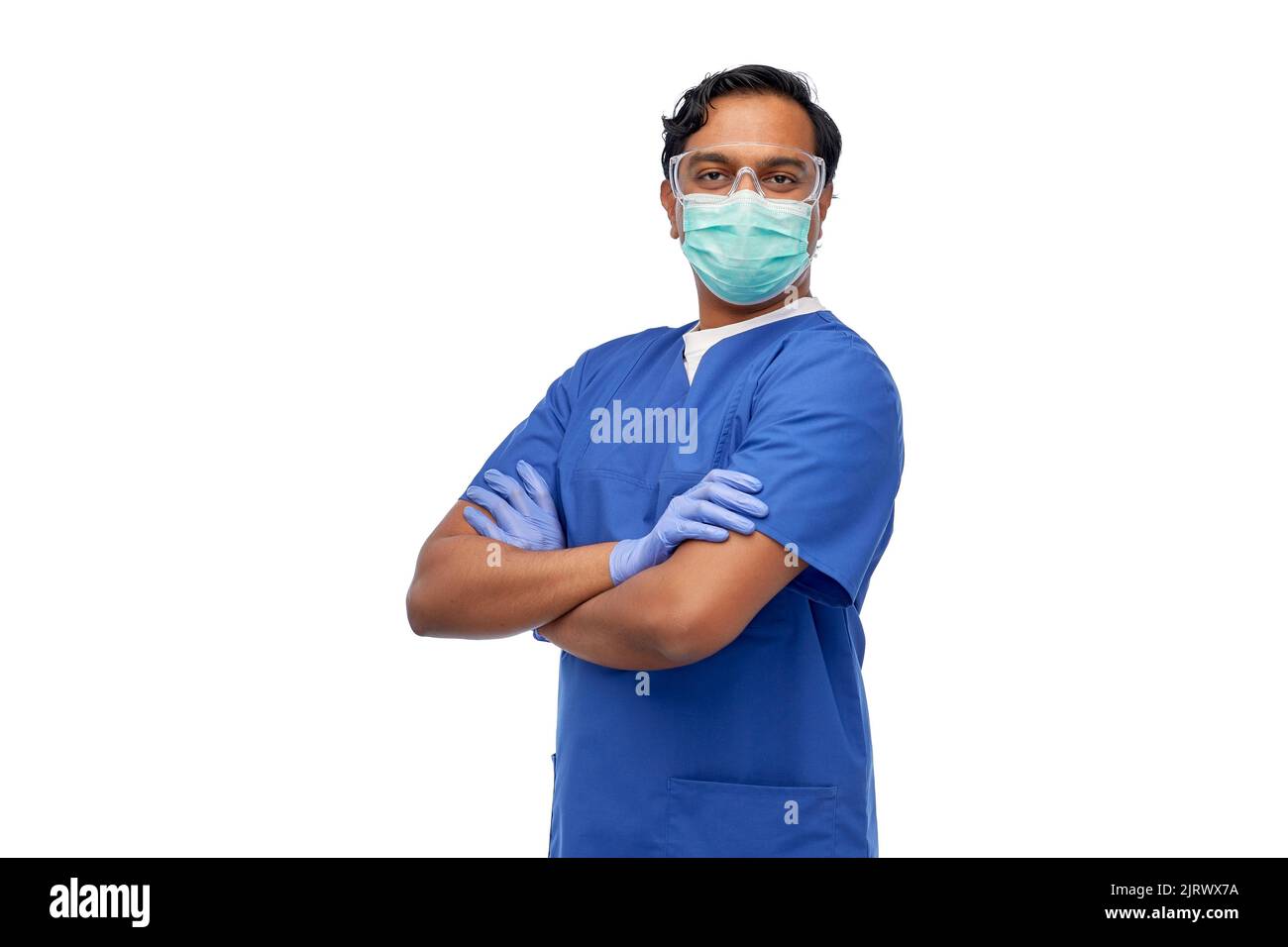 Indian man glasses blue hi-res stock photography and images - Alamy